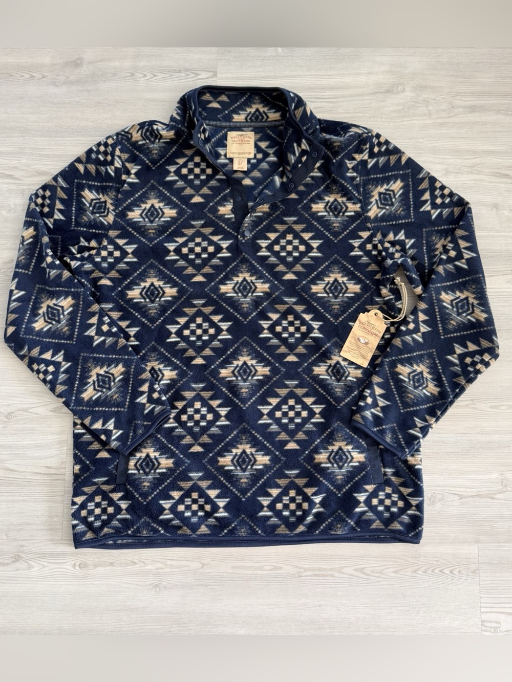 Telluride Clothing Co. Men’s Aztec Southwestern 1/4 Snap Fleece Pullover Large